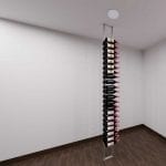 W Series Floating Wine Rack Kit (one sided, 63 bottles) in Brushed Nickel finish