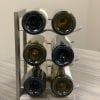 VV Mini 6-Bottle Table Top Metal Wine Rack in Brushed Nickel finish