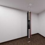 W Series Floating Wine Rack Kit (63 bottles) in Chrome finish