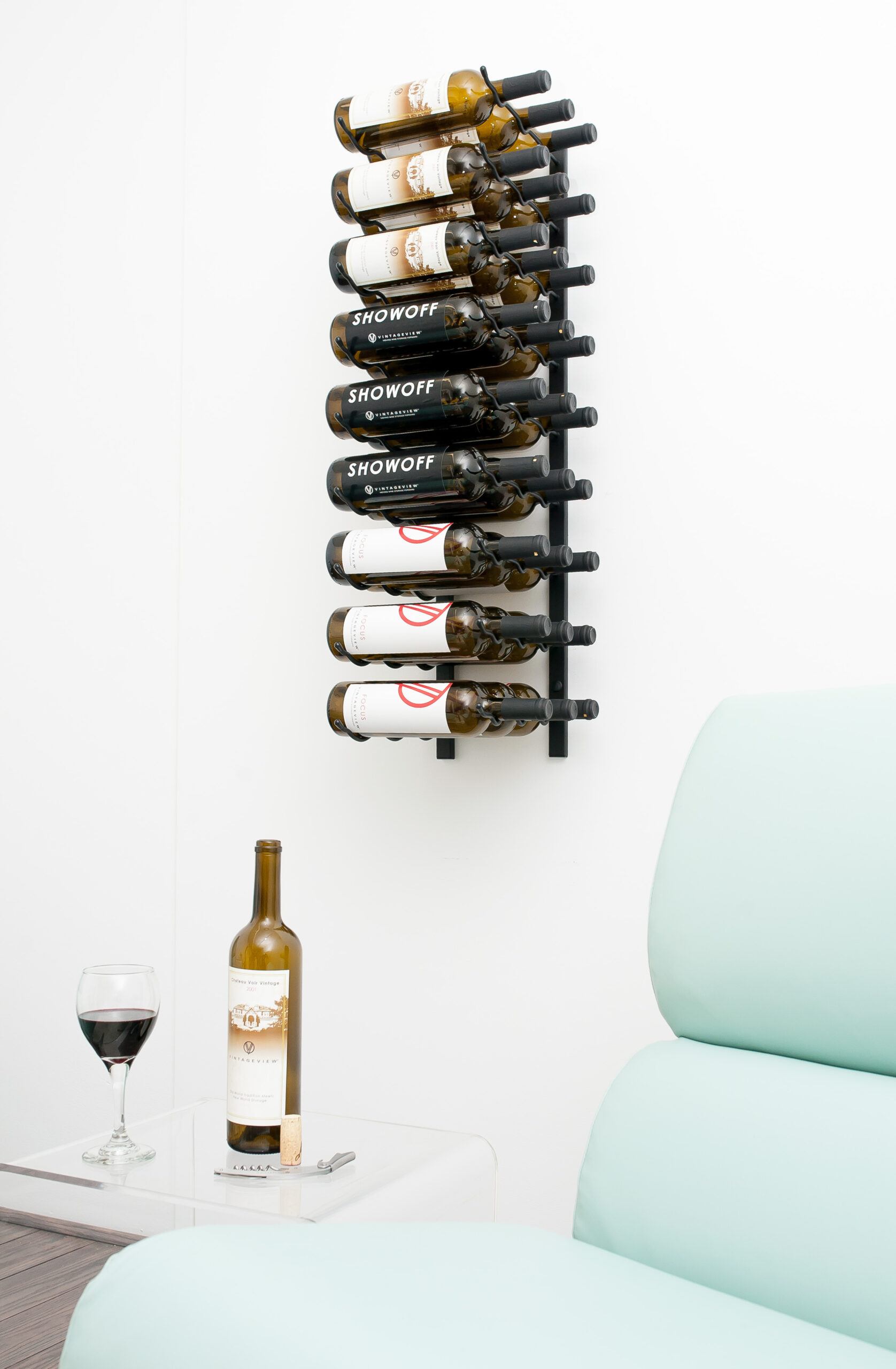 W3 Series Wall Mounted Metal Wine Rack (9-27 bottles) - Image 2
