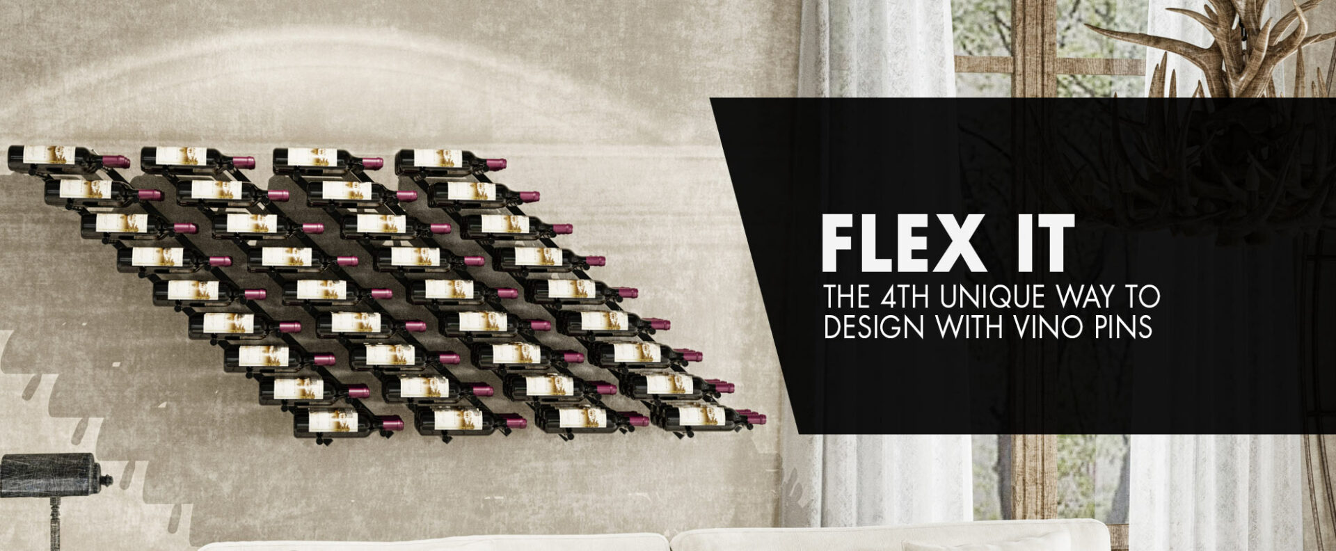 Vino Series Flex Wall Mounted Wine Rack System