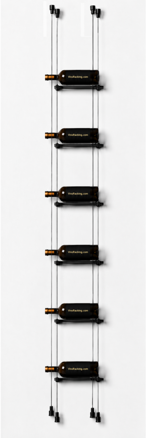 6 Bottle Float Cable Wine Racking Display Kit - VinoRacking
