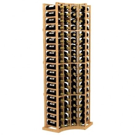Corner wood wine rack