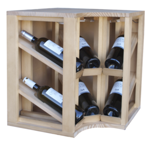 Double corner wine display rack