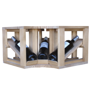Corner wine display rack