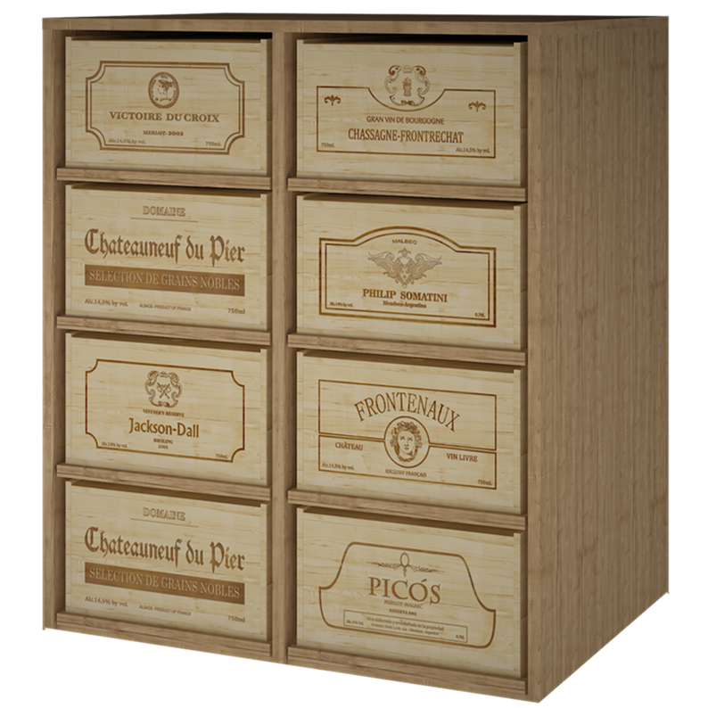 Wooden Wine Crate Storage Unit