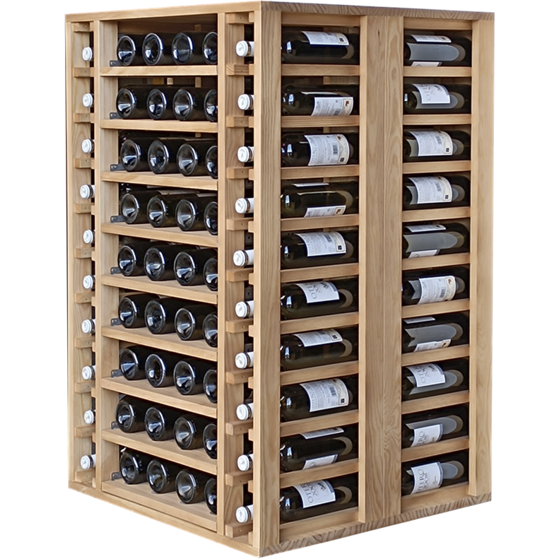 High Capacity Wooden Wine Rack