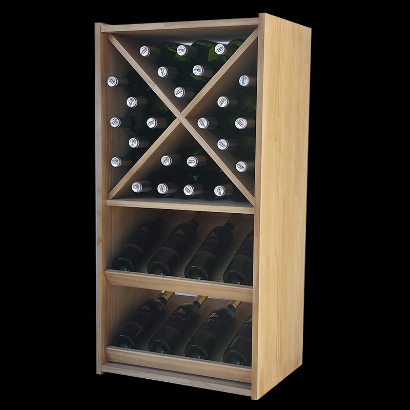 modular wine rack 32 bottles wood