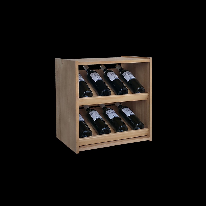 wine display rack wood 8 bottles